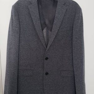 EXPRESS SLIM DOUBLE KNIT MICROPATTERN BLAZER 40R